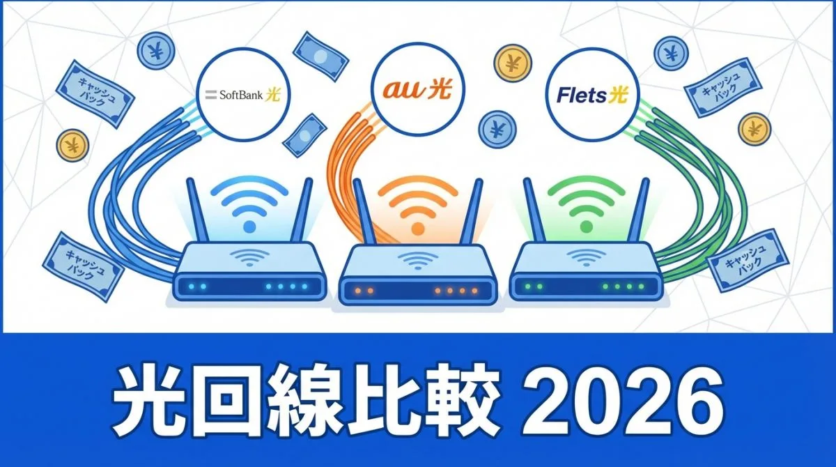 【2026年版】光回線のおすすめ乗り換え先3選。キャッシュバックで年間5万円以上お得にする方法