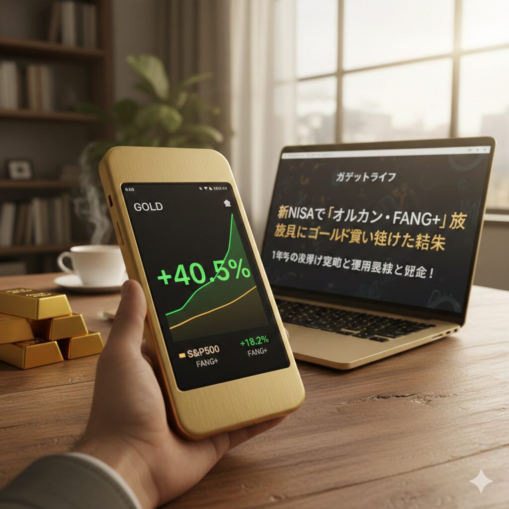 【結論】オルカン・FANG+民を横目にゴールドを買い続けた結果。1年後の逆張り成功と現在の運用実績を公開！
