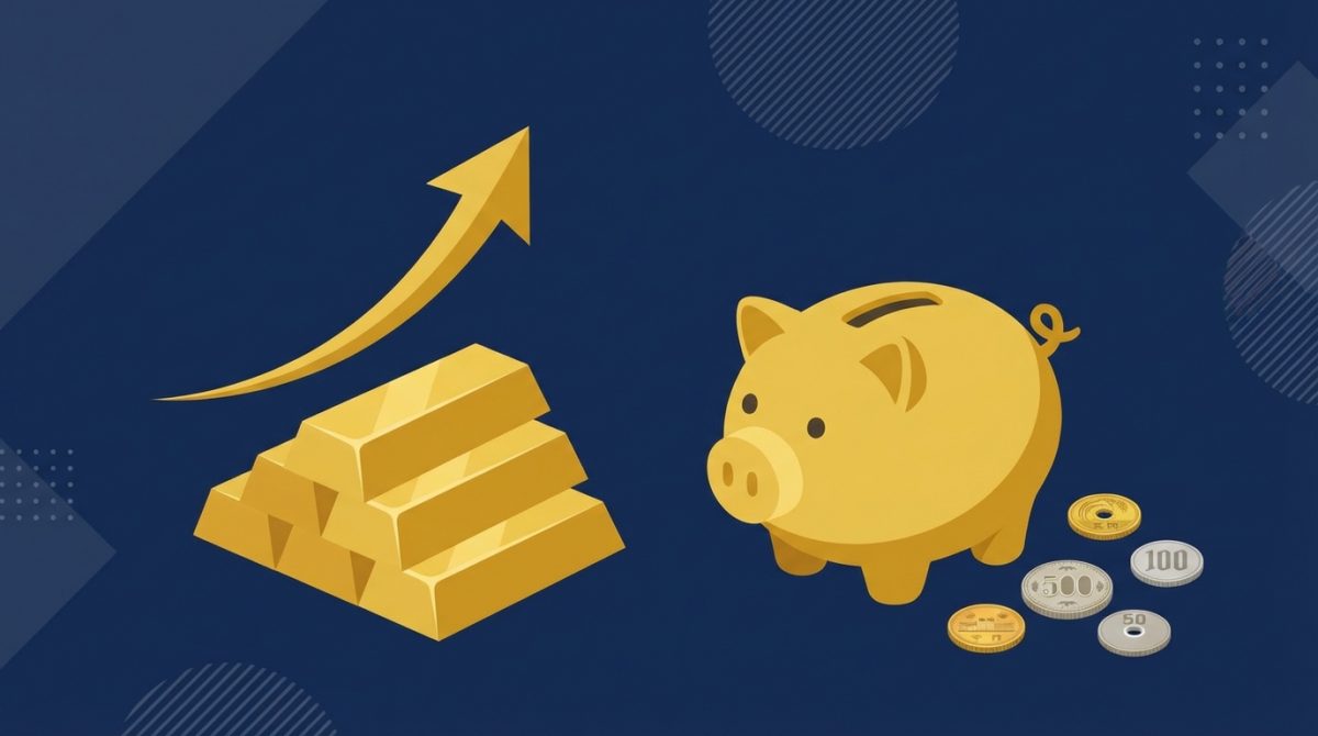 ゴールド投資と新NISAイメージ